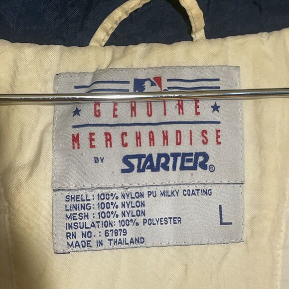 Vintage Starter NY Yankees Windbreaker Jacket Men’s Large MLB 90s Navy/White - Picture 4 of 8